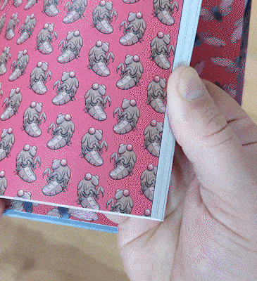 a GIF showing the flipbook animation of a cicada emerging from its shell