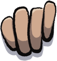 An illustrated hand
