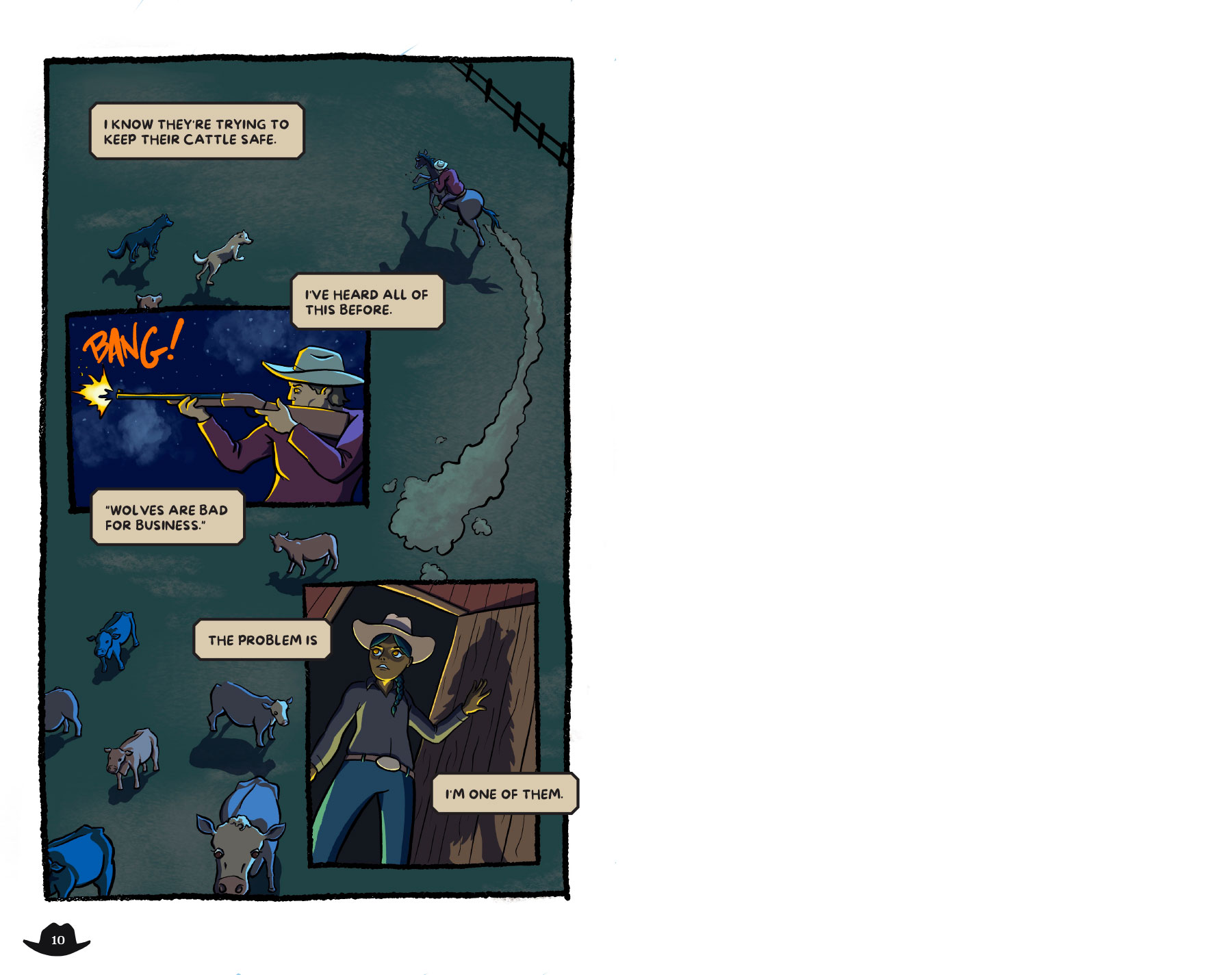 the protagonist and narrator confesses that she's actually a wolf that's turned human