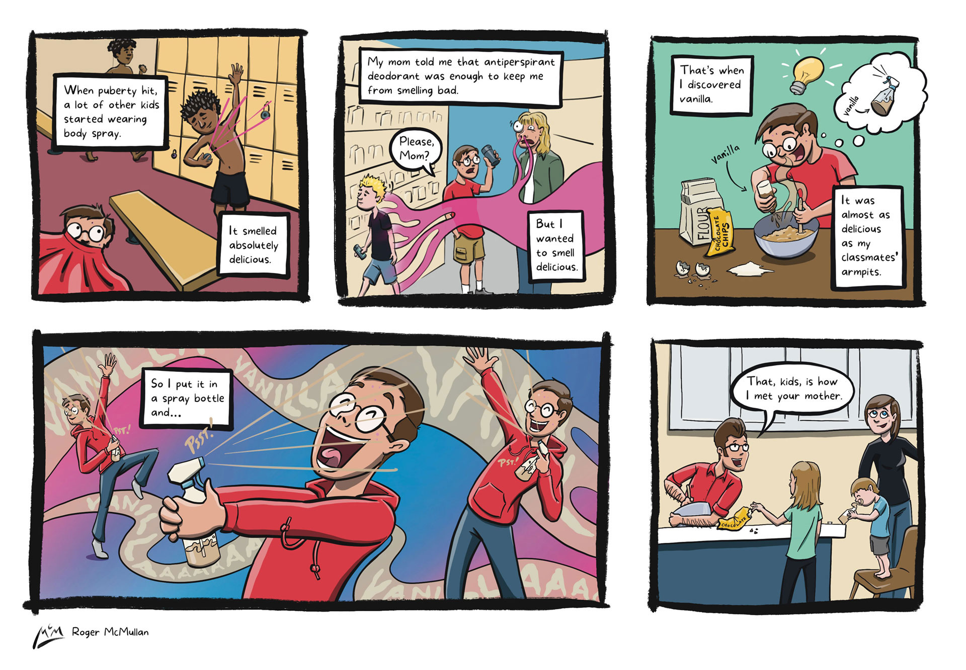 a short story about a tween who wants to smell delicious and uses vanialla to do so